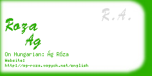 roza ag business card